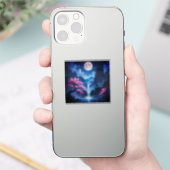 Sakora tree -Moonlit Waterfall with Cherry-nature シール (スマートフォン)