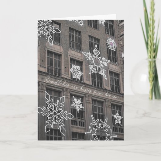SAKS FIFTH SNOWFLAKES グリーティングカード サンキューカード (正面)