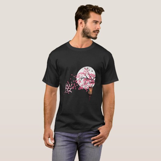 Sakura Æ¡Œ Cherry Blossom Japanese Al Flower Tシャツ (正面フル)