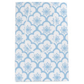 Sakura Baby Blue - White ミディアムペーパーバッグ (正面)