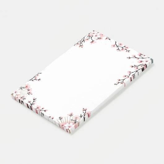Sakura Blossoms and Fans ポストイット (アングル)