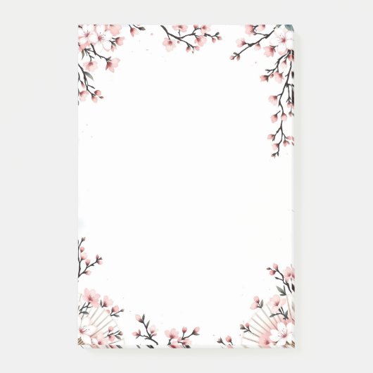 Sakura Blossoms and Fans ポストイット (正面)