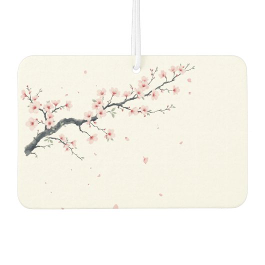 Sakura Cherry Blossom Branch Air Freshener カーエアーフレッシュナー (正面)