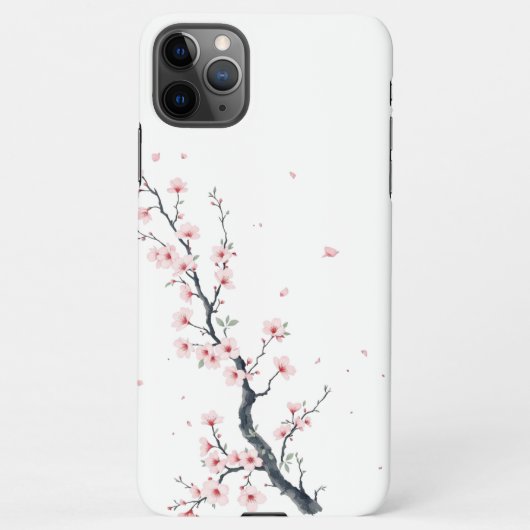 Sakura Cherry Blossom Branch Phone Case iPhoneケース (裏面)