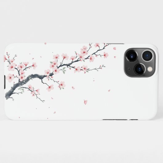 Sakura Cherry Blossom Branch Phone Case iPhoneケース (裏面横)