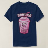 Sakura Cherry Blossom Bubble Tea for Japanese Cult Tシャツ (デザイン正面)