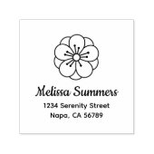 Sakura Cherry Blossom Flower Address セルフインキングスタンプ (デザイン)