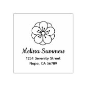 Sakura Cherry Blossom Flower Address ラバースタンプ (インプリント)