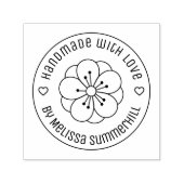 Sakura Cherry Blossom Flower Handmade with Love セルフインキングスタンプ (デザイン)