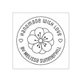 Sakura Cherry Blossom Flower Handmade with Love ラバースタンプ (インプリント)