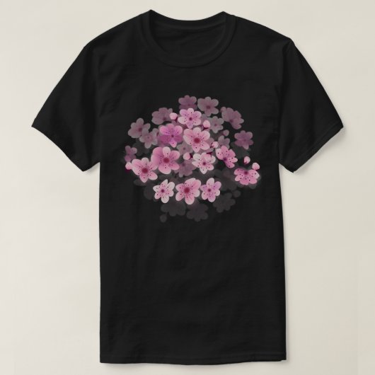 SAKURA CHERRY BLOSSOM FLOWER  Tシャツ (デザイン正面)