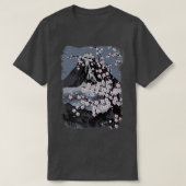 Sakura Cherry Blossom & Mt  Tシャツ (デザイン正面)