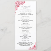 Sakura – Cherry Blossom Sakura Wedding  プログラム (裏面)