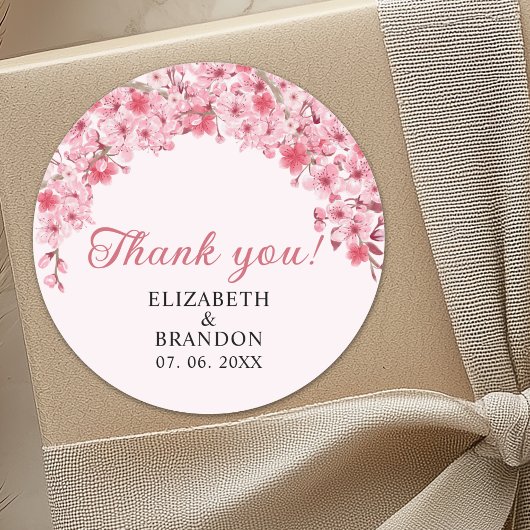 Sakura – Cherry Blossom Theme Wedding ラウンドシール