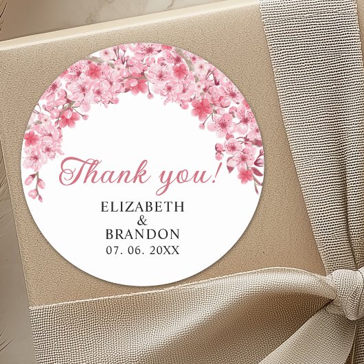 Sakura – Cherry Blossom Theme Wedding ラウンドシール