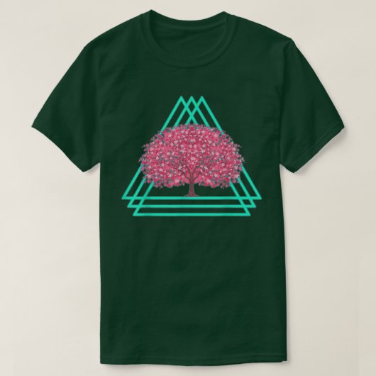 Sakura Flower Blossom Japan 90s Art Vaporwave Cher Tシャツ (デザイン正面)