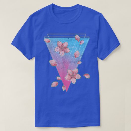 Sakura Japan Flower Synthwave Vaporwave Cherry Blo Tシャツ (デザイン正面)
