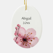Sakura Japanese Cherry Blossom Kana Christmas セラミックオーナメント (裏面)