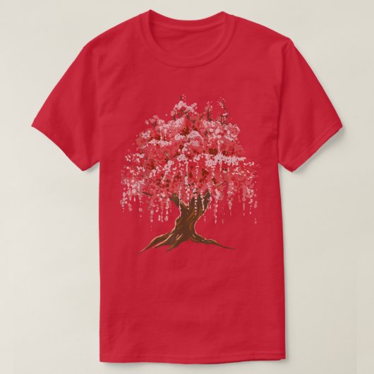 Sakura Japanese Cherry Blossom Tree Nature Graphic Tシャツ (デザイン正面)