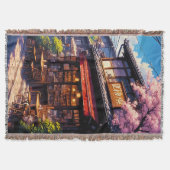 Sakura Kissa  - Cherry Blossom Café スローブランケット (正面)