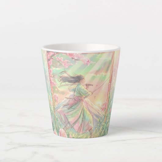 Sakura Samourai japonaise tasse latte カフェラテマグ (正面)