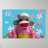 Sakura Sock Monkey Poster ポスター (正面)