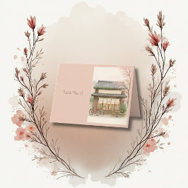  sakura tea house Destination table number サンキューカード