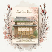 sakura tea house Destination wedding Save the Date 招待状