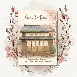 sakura tea house Destination wedding Save the Date 招待状