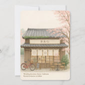 sakura tea house Destination wedding Save the Date 招待状 (裏面)