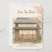 sakura tea house Destination wedding Save the Date 招待状 (正面)