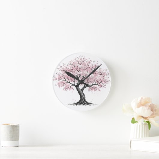 Sakura Tree ラウンド壁時計 (ホーム)
