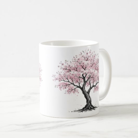 Sakura tree mug コーヒーマグカップ (正面右)