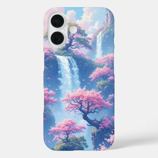 Sakura Waterfall Paradise Case-Mate iPhoneケース (裏面)