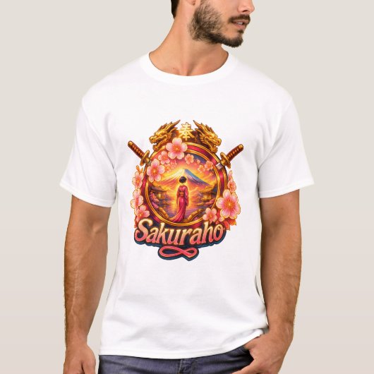 Sakuraho: Samurai Spirit Sunset Tee Tシャツ (正面)