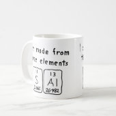 Sal定期テーブル名mag コーヒーマグカップ (正面左)