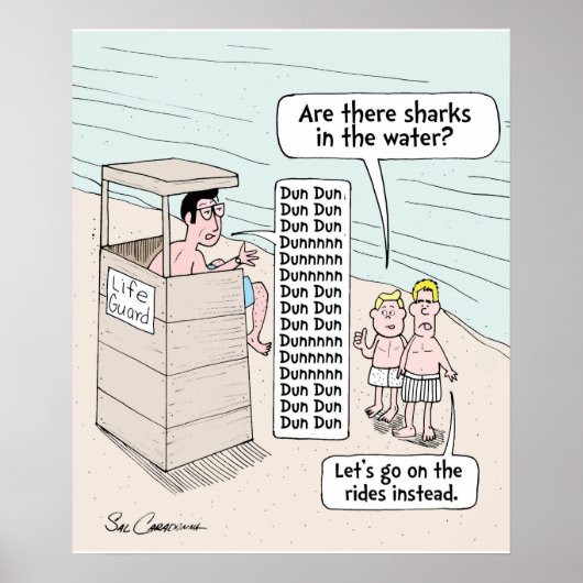 Sal Caradonnaのおもしろいビーチポスター ポスター (正面)