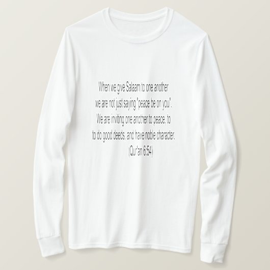 SalaamメッセージTシャツ Tシャツ (デザイン正面)