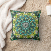 Salad Spinner – Green Yellow Mandala Pattern クッション (ブランケット)