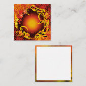 salamandre carpe koi Fleur de vie スクエア名刺 (正面/裏面)