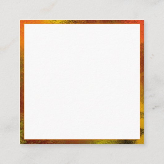 salamandre carpe koi Fleur de vie スクエア名刺 (裏面)