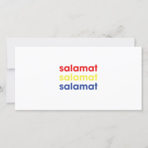"Salamat"のサンキューカード サンキューカード
