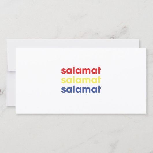 "Salamat"のサンキューカード サンキューカード (正面)