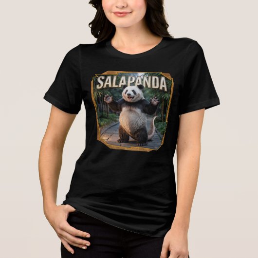 Salapanda Photographic – Salamander Panda Funny トライブレンドＴシャツ (正面)