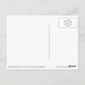 Salar de Uyuniの塩山黒いはが縁どき ポストカード (裏面)