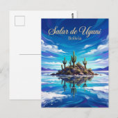 Salar de Uyuni Bolivia ポストカード (正面/裏面)