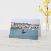 Salcombe、デボン カード (黄色い花)