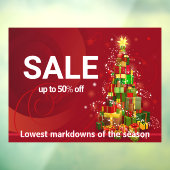 SALEクリスマスホリデーテーマインレッドカスタム文字 ウィンドウサイン (シート3)