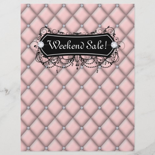 SALEフライヤーファッションジュエリーサロンメイクアップタフテッド チラシ (正面)