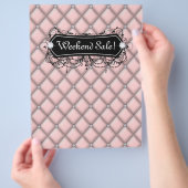 SALEフライヤーファッションジュエリーサロンメイクアップタフテッド チラシ (手)